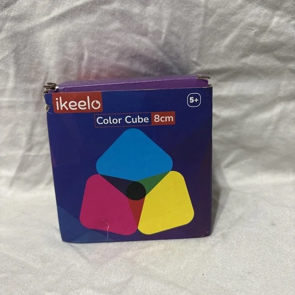 iKeelo Color Cube‎ 8cm w/ Stand - Cyan Magenta Yellow Subtractive Color Mixing