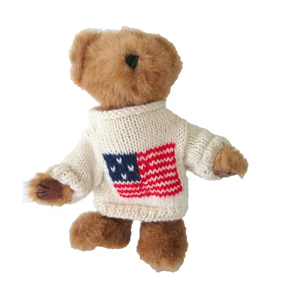 VINTAGE BOYDS BEARS STURBRIDGE Q. PATRIOT TEDDY BEAR USA SWEATER 9