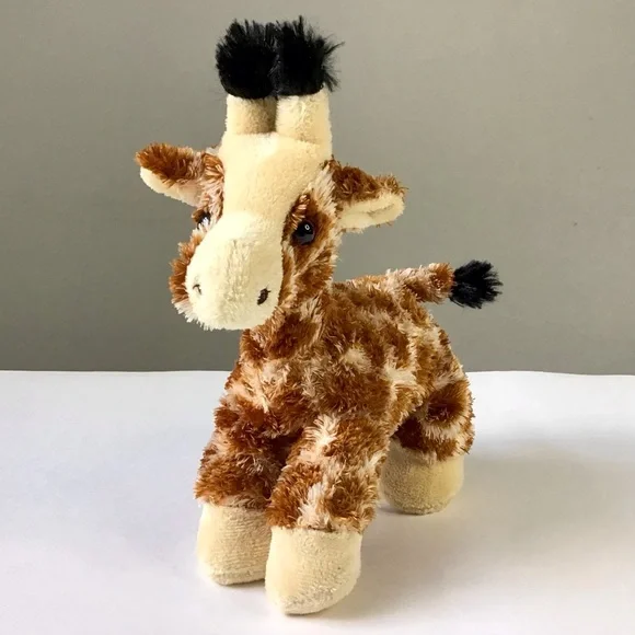Aurora Gigi Giraffe Plush Stuffed Animal Mini Flopsies Weighted Beanbag 8”