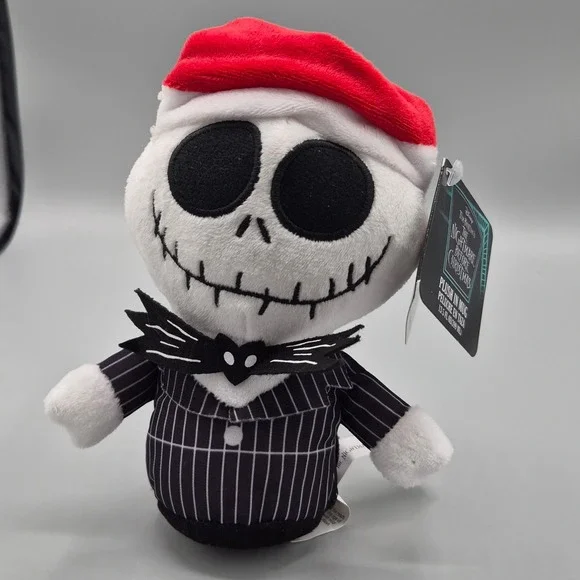 Disney Nightmare Before Christmas Jack Skellington Santa Hat Plush A28978 New