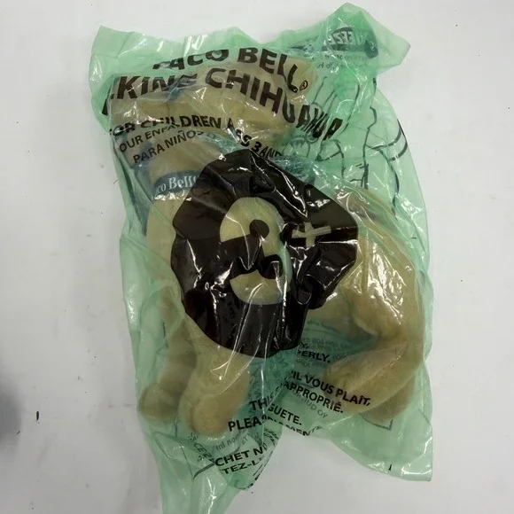 Vintage 1999 Taco Bell Talking Chihuahua Plush Sealed Drop the Chalupa Wanted