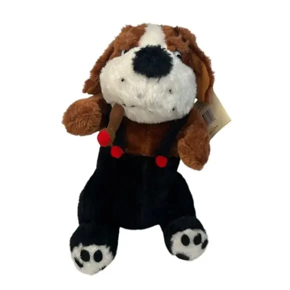 Vintage Plush Dog with Pipe Pick a Pet Plush Brooklyn Doll Toy & Nov‎ Co Inc