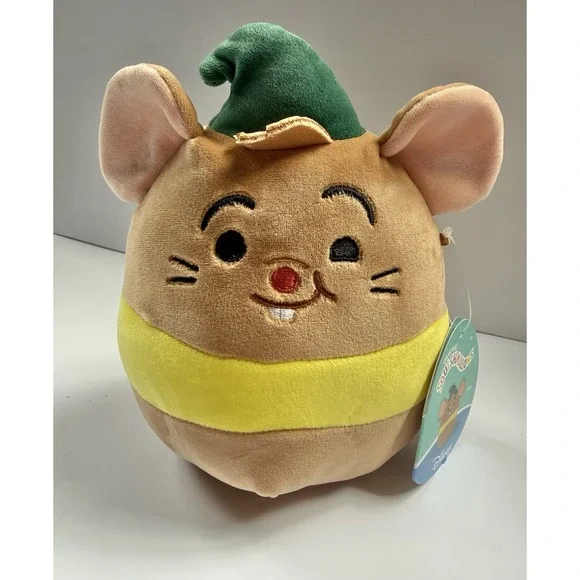 Squishmallows Disney Gus Mouse Cinderella 8 Inch Brown Plush Doll NWT