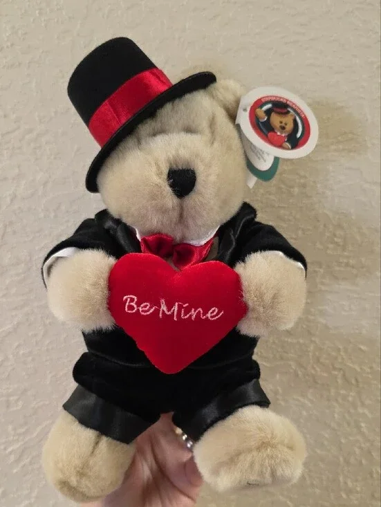 Vintage Starbucks Bearista 2002 Valentine Tuxedo Bear Be Mine 18th Edition NWT