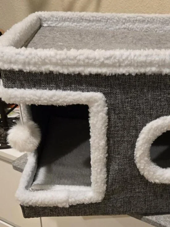 2 in 1 Foldable Cat condo Cube Bed