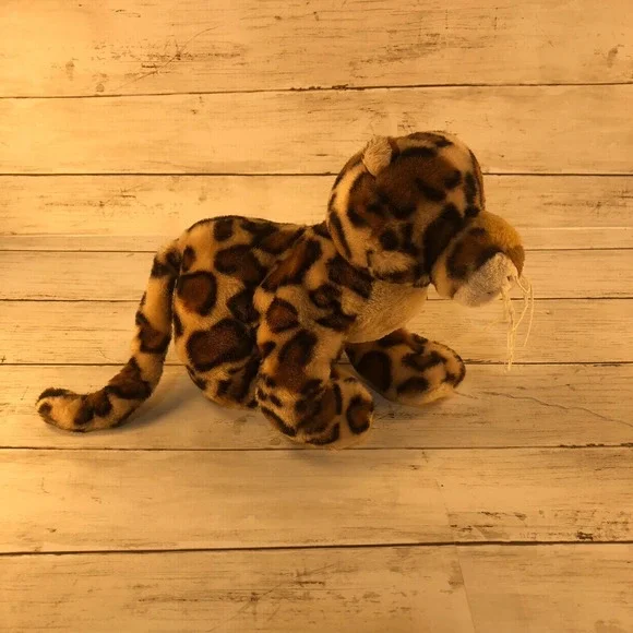 Ganz Webkinz Leopard Plush Stuffed Animal Spotted Cat Brown‎ Tan 11 Inch HM011