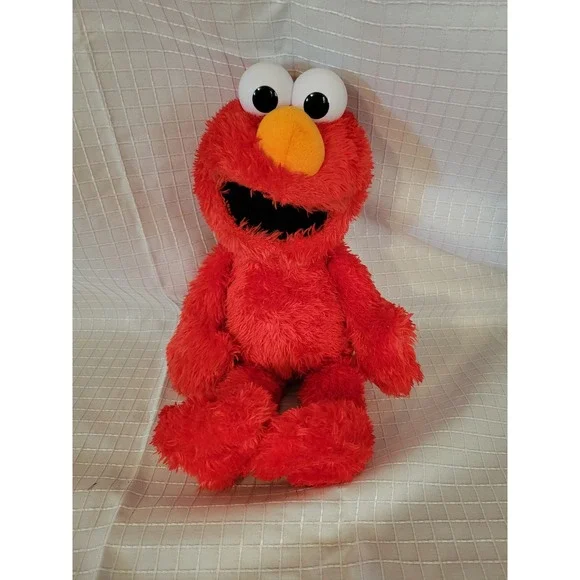 Sesame Street‎ Elmo Plush Stuffed Animal Red Shaggy Fur Toy Muppets 12 Inch