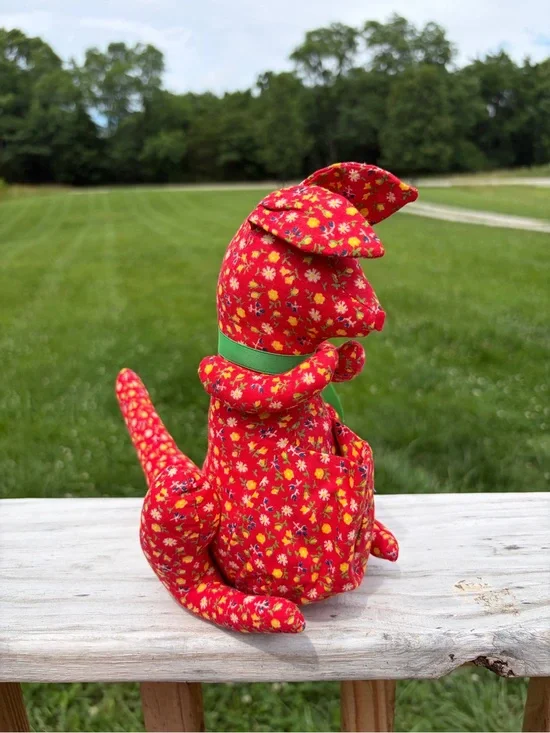 VTG Avon‎ Kangaroo Stuffed Animal Cottagecore Grandmacore 90’s Floral Ribbon