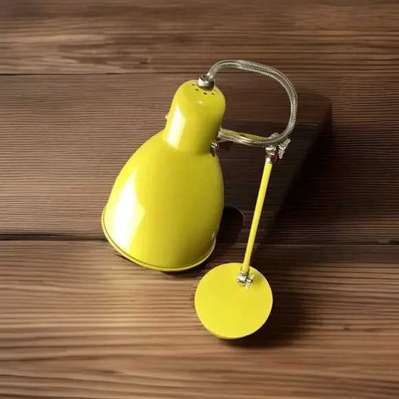 West Elm Industrial Lamp Yellow Preowned Works No Lightbulb