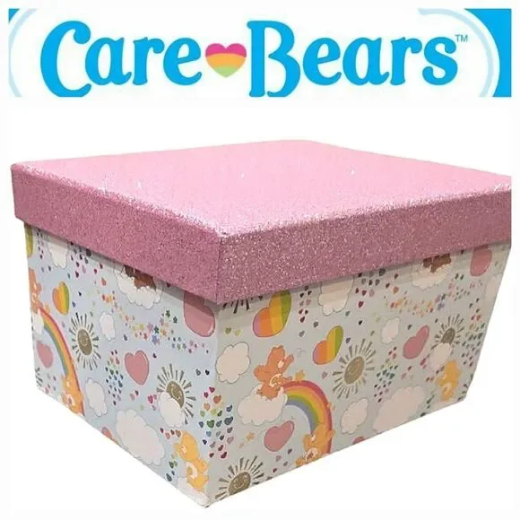 Care Bears Glittery Rainbow‎ & Hearts Storage Box