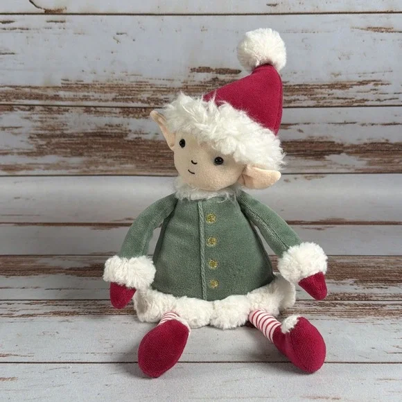Jellycat Leffy Elf Plush Christmas Holiday Stuffed Toy 13