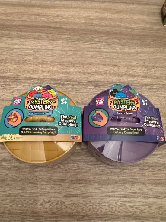 Mystery Dumpling Galaxy & Gold shimmering Edition. Set of 2. NEW