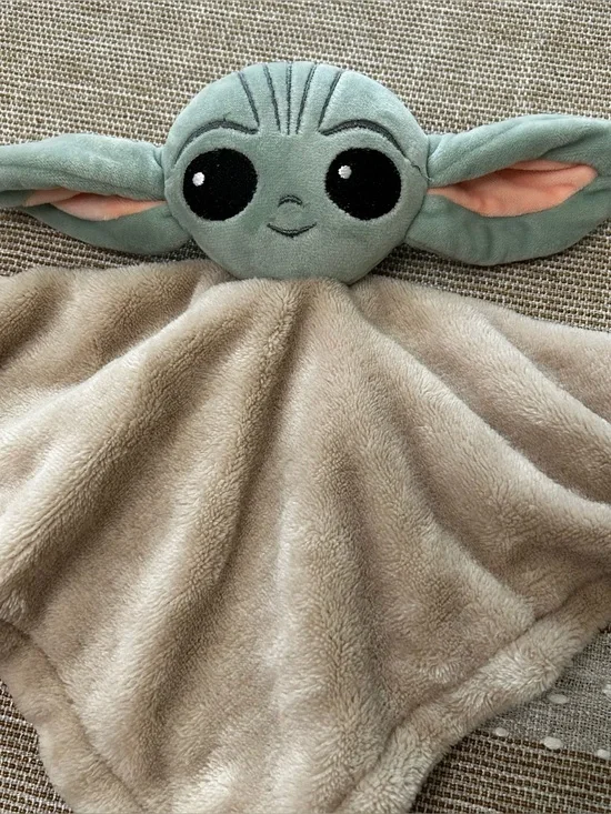 Lambs & Ivy Star Wars Grogu Baby Yoda The Child Plush Lovey Security Blanket EUC
