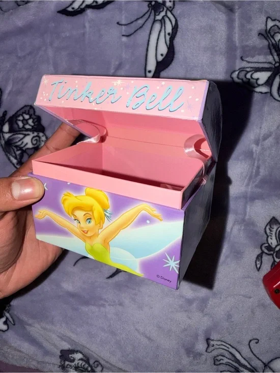 Y2K Disney Tinker Bell Pink Storage Box Retro Fairycore Decor