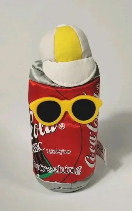 1997 Collectible Coca Cola Bean Bag Plush Coke Soda Can in Shades