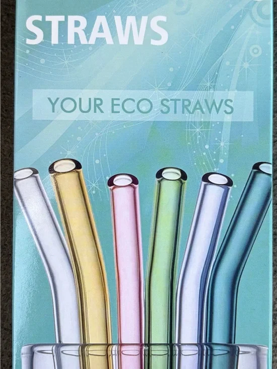 Glass Reusable Straw Set - Multicolor