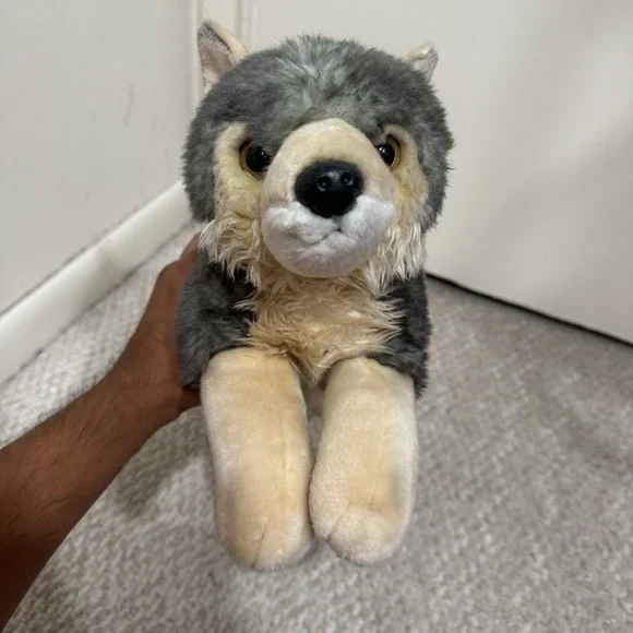 Aurora World Yellowstone National Park Gray Plush Wolf 12