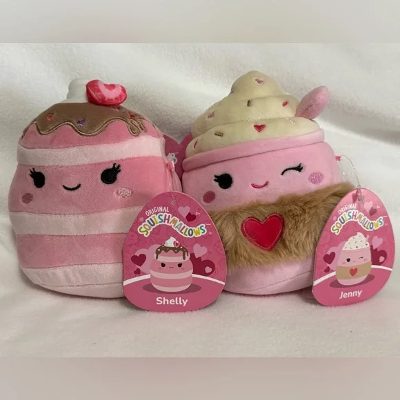 Squishmallows Pink Dessert-Themed Plush Pair - NWT