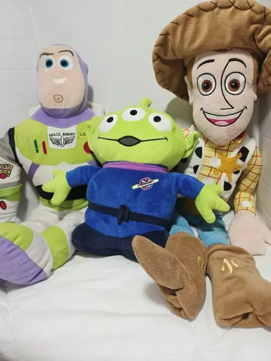 Disney Toy Story Woody 24”Buzz Lightyear 21” Alien 11' Large Stuffed Plush Jumbo