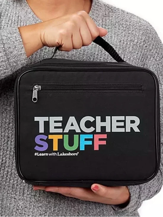 New•Lakeshore Learning Teacher Stuff Lunch Bag.
