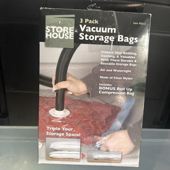 3 Store House Vacuum Storage Bags Roll-up Compression‎ Bag Air Water Tight Nylon