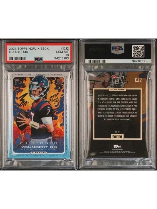 2023 Topps Now x Tyson Beck #CJ2 CJ Stroud RC Rookie Texans PSA 10