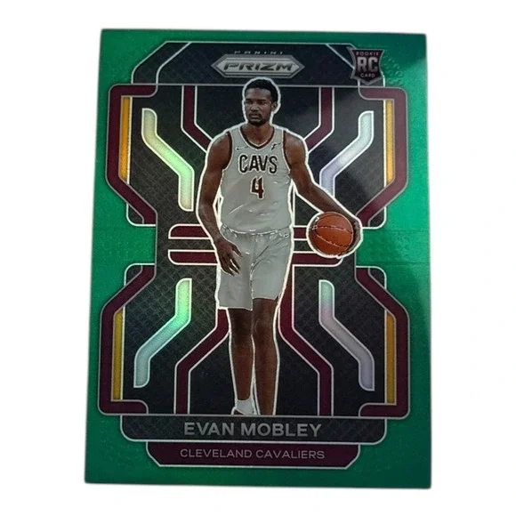 2021 Panini Prizm Basketball Evan Mobley RC‎ Green Prizm Cleveland Cavaliers RC