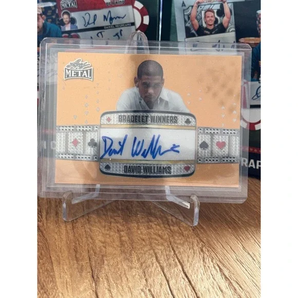 2025 Leaf Metal Poker David Williams Gold Bracelet Winners Auto 1/1 BW-DW2