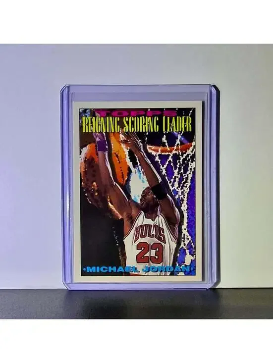 Michael Jordan 1993-94 Topps Reigning Scoring Leader #384 Card Chicago Bulls