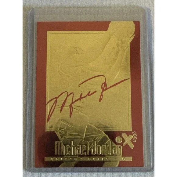 1999-00 23KT Gold Card Fleer Reprints - 1997-98 Ex2000 Michael Jordan Marble...