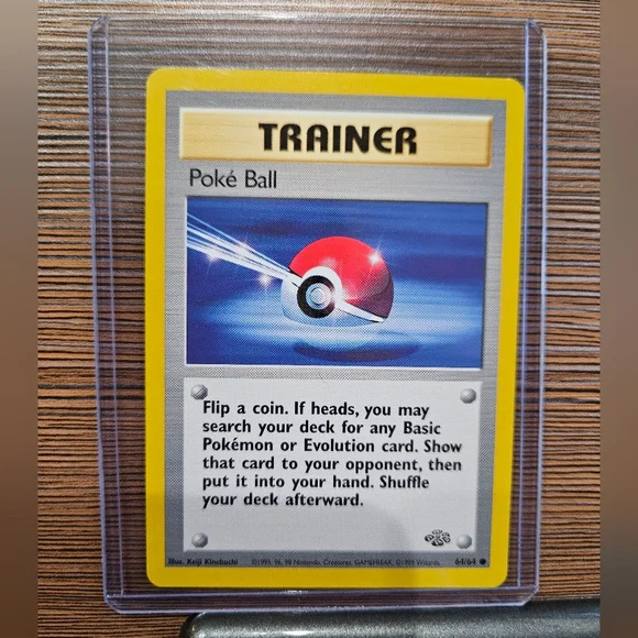 Pokemon Poke Ball 64/64 Jungle Trainer Card
