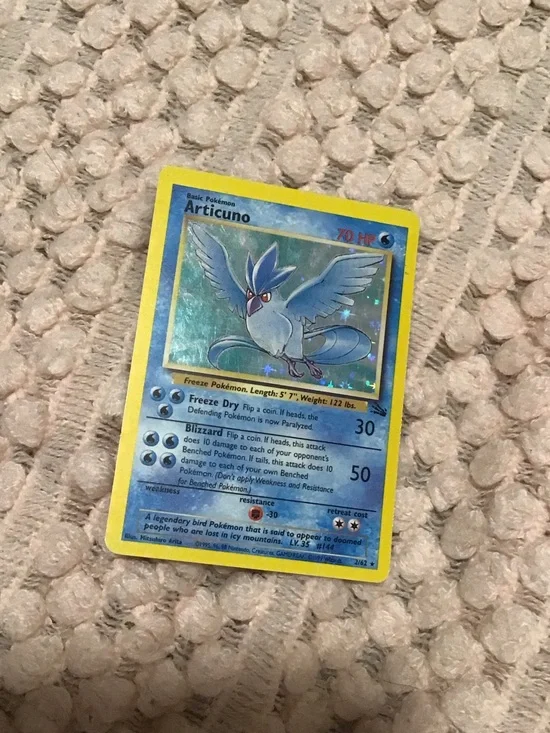 Articuno 2/62 1999 Pokémon card