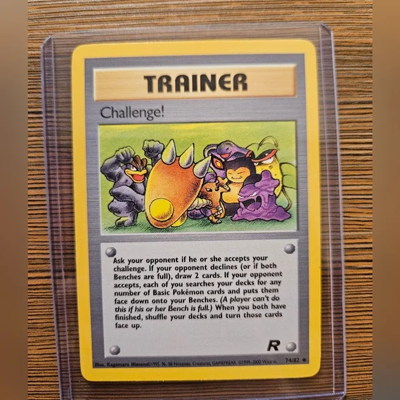 Pokemon Challenge! 74/82 Rocket Trainer Card