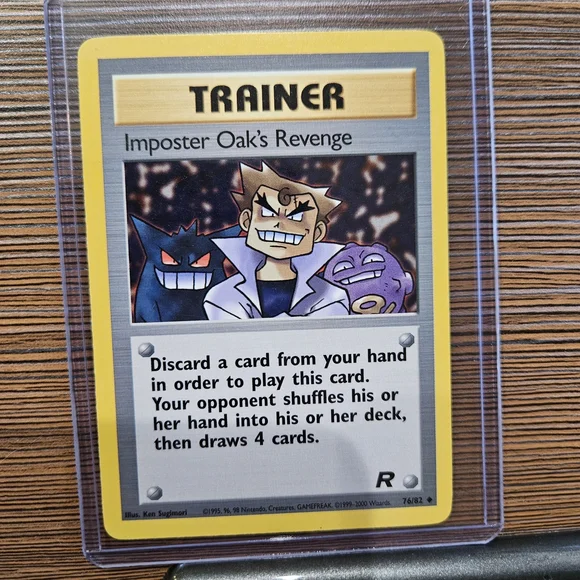 Imposter Oak's Revenge 76/82 Rocket Trainer Card