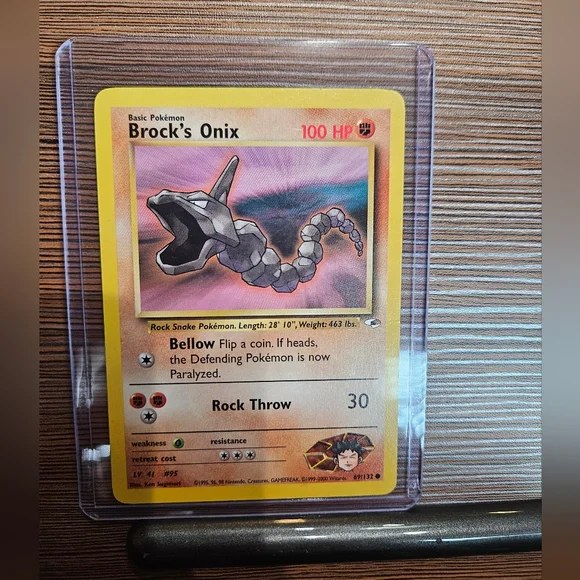 Pokemon Brock's Onix 69/132 Gym Heroes Card