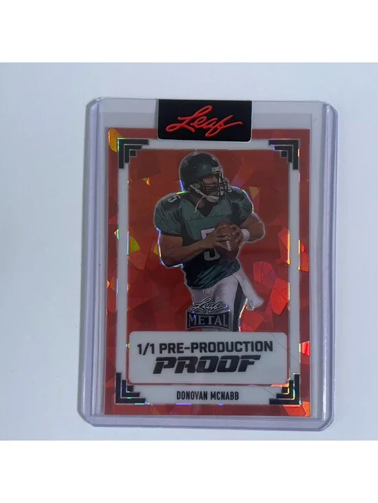 2024 Leaf Metal Football Donovan McNabb Crystal 1/1 Pre-Production Proof