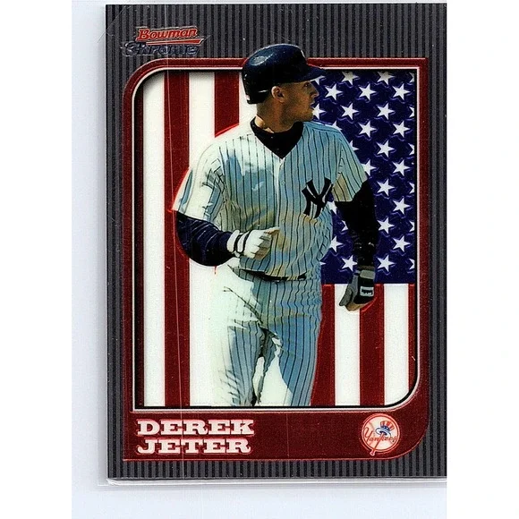 1997 Bowman Chrome - Derek Jeter #1 International USA Flag