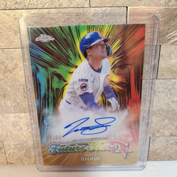 2026 Topps Chrome Matt Shaw Future Stars Gold Refractor Auto /50 Cubs