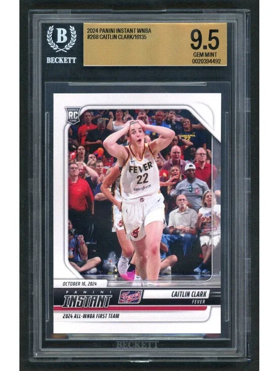 2024 Panini Instant WNBA #268 Caitlin Clark Fever ROOKIE (RC) BGS 9.5 GEM MINT