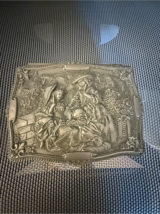Silver Decorative Metal Trinket Box - Silver Color