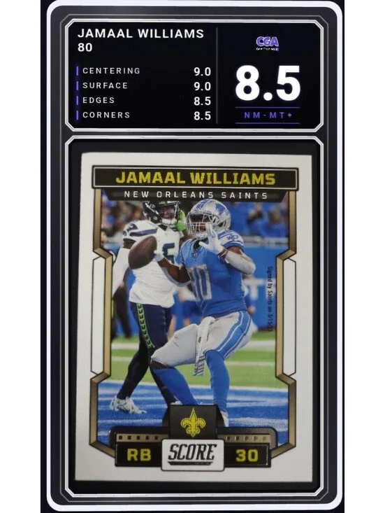 2023 Panini Score #80 Jamaal Williams New Orleans Saints - CGA 8.5 Digital Grade