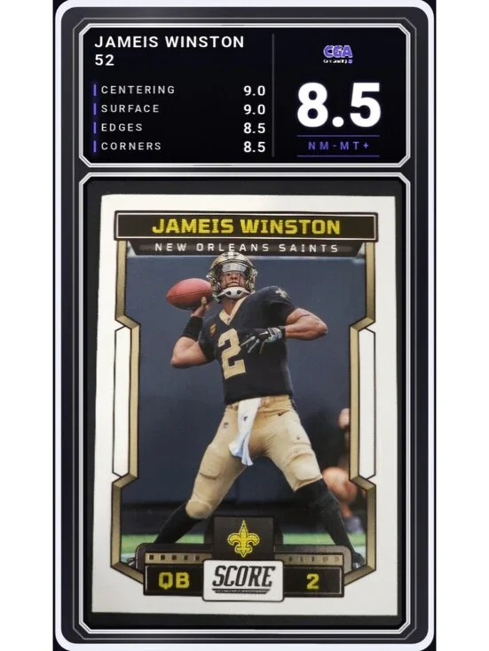 2023 Panini Score #52 Jameis Winston New Orleans Saints - CGA 8.5 Digital Grade