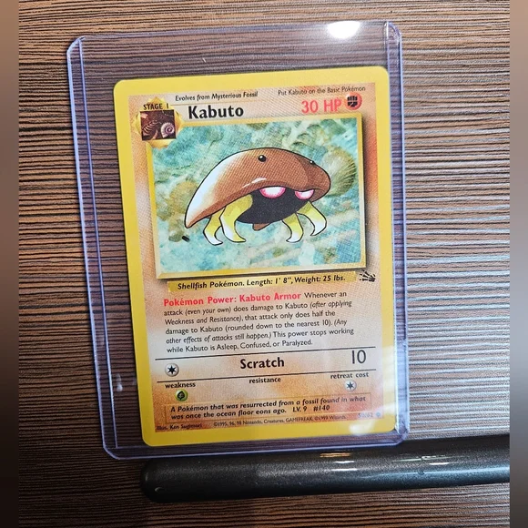 Kabuto 50/62 Pokémon Fossil Card