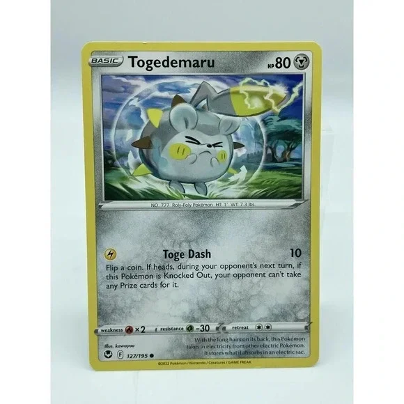 Togedemaru 127/195 Sword‎ & Shield: Silver Tempest Non-Holo Pokémon TCG LP/NM