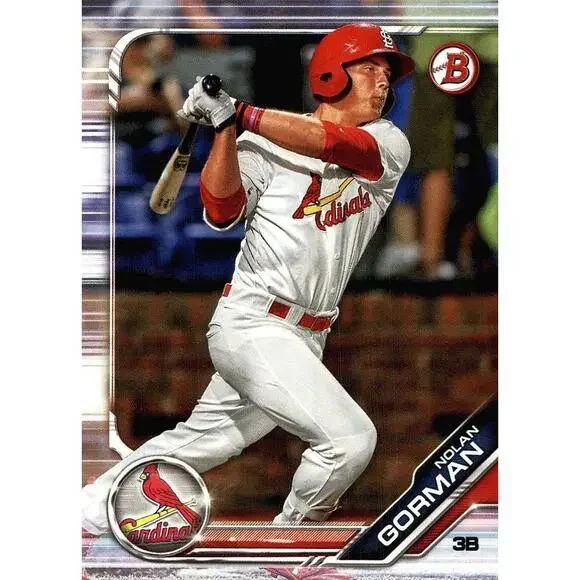 2019 Bowman Prospects Nolan Gorman #BP-60 St. Louis Cardinals