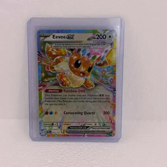 Pokémon TCG Eevee ex 075/131 Scarlet & Violet Prismatic Evolutions Holo Card