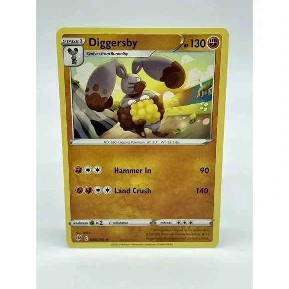 Diggersby 096/189 Darkness Ablaze Rare Non Holo Pokemon‎ TCG Mint Unplayed