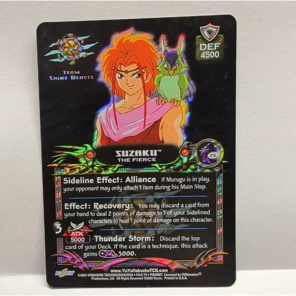 YuYu Hakusho TCG - Suzaku, The Fierce S18 Secret Rare Foil Card