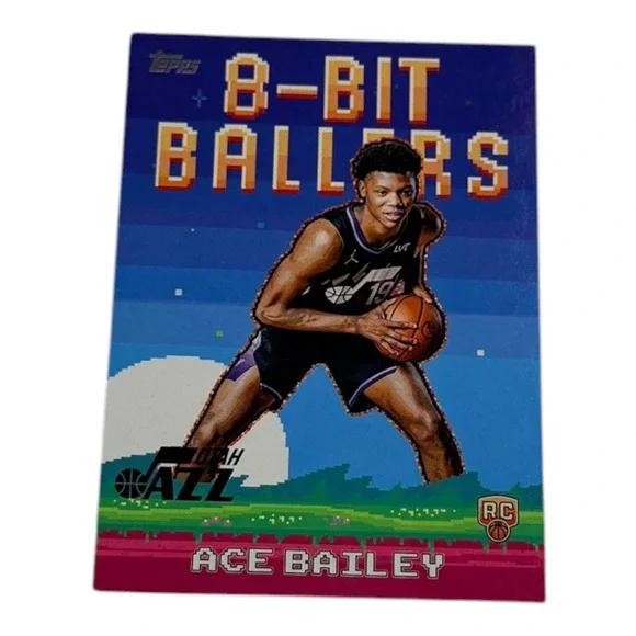 2025‎ Topps 8-Bit Ballers Ace Bailey Utah Jazz Rookie RC Insert Card 8B-35 NBA