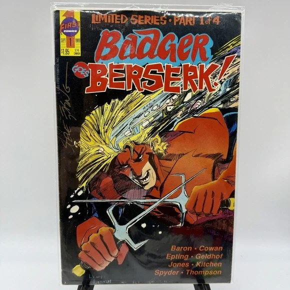 Badger Goes Berserk! 1989 #1 First Comics Comic Book‎ Bagged & Boarded